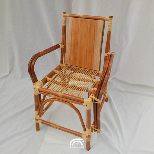Handcrafted Solid Wood Relax ChairRed Rattan