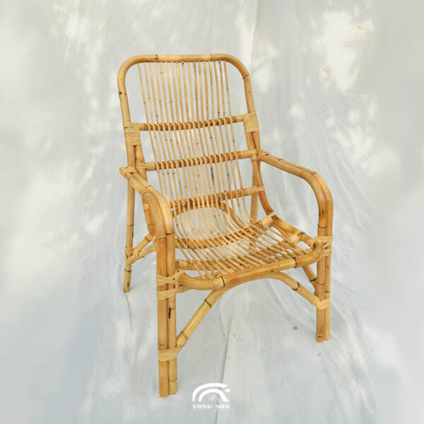 Handcrafted White Rattan Singapore Chair