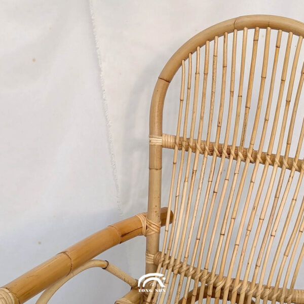 Handcrafted Manau Rattan King Back Support Chair