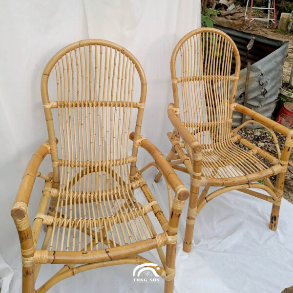 Handcrafted Manau Rattan King Back Support Chair