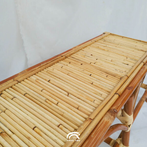 Handcrafted Red Rattan Storage Bench Malaysia