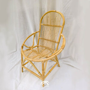 Handcrafted White Rattan Classic Chair