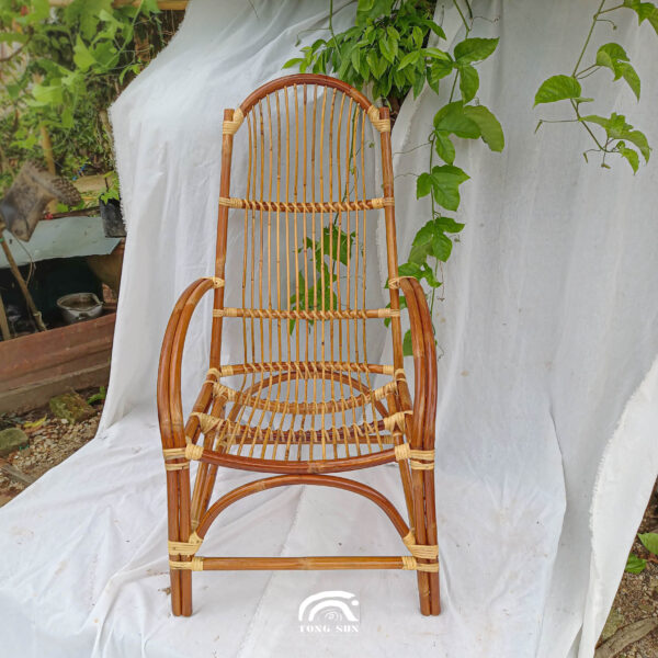 Handcrafted Red Rattan Lying Chair