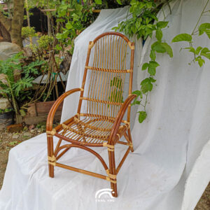 Handcrafted Red Rattan Lying Chair
