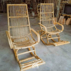 Handcrafted Manau Rattan King Rocking Chair